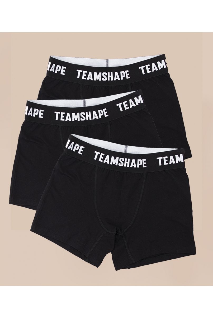 Pack de 3 Boxers Noir TeamShape