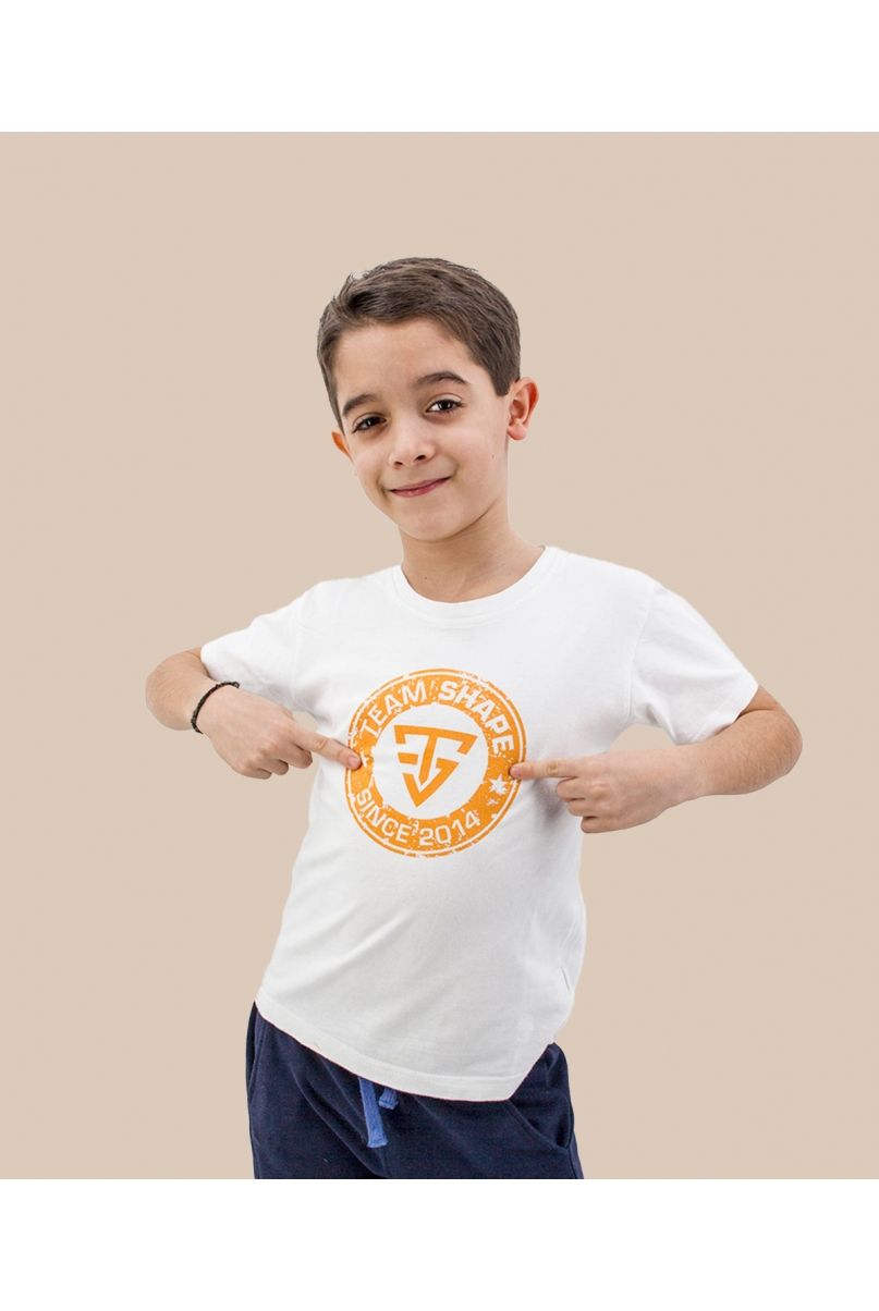 T-shirt enfant since logo orange