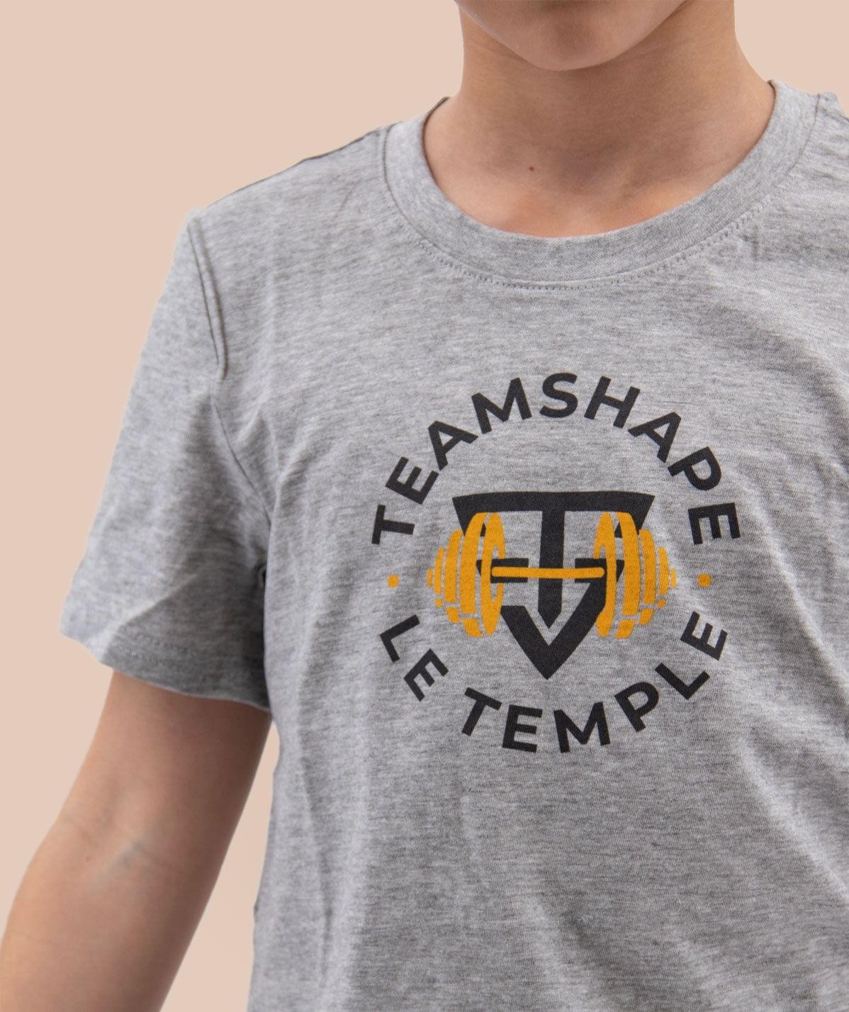 T-Shirt Bio enfant gris TeamShape le Temple 