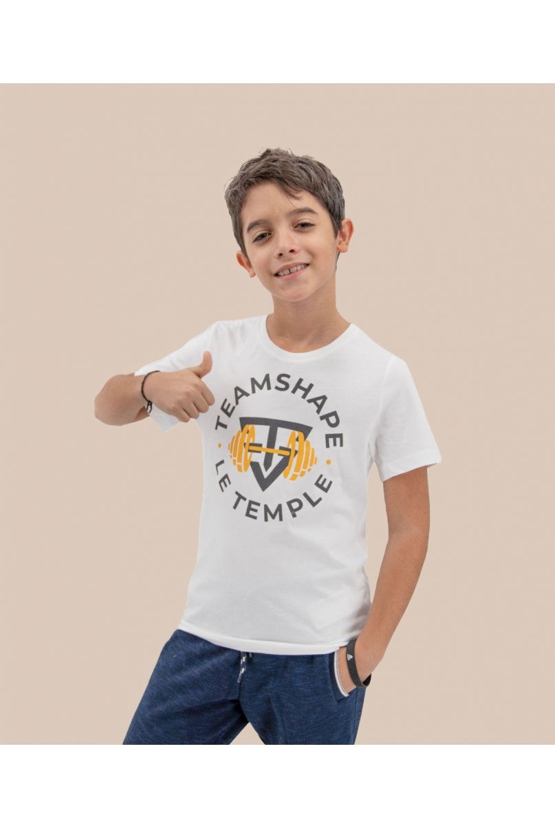 T-shirt Bio enfant blanc Teamshape le Temple