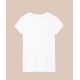 T-shirt Fille Blanc logo rose