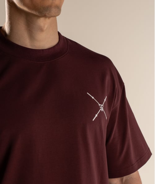 T-SHIRT OVERSIZE INSHAPE - BORDEAUX